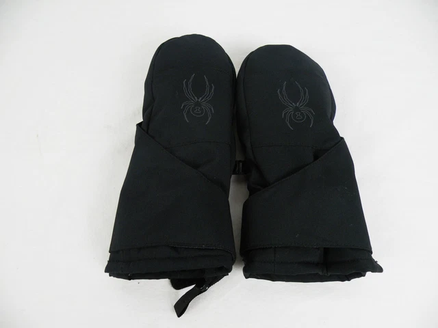 NWOT Spyder Black Mini Cubby Ski Mittens Size Kids Small