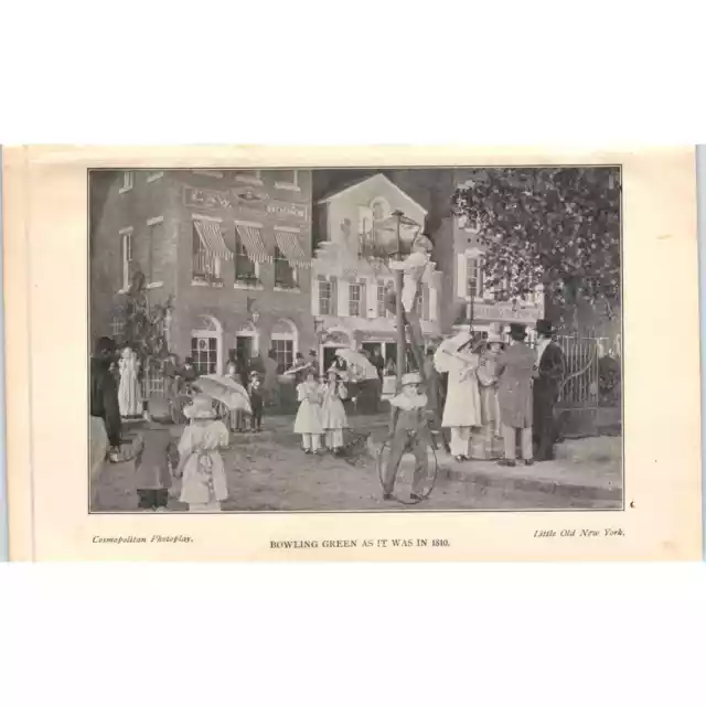 Bowling Green as it was in 1810 - 1923 Little Old New York Photo Still AE5-PP