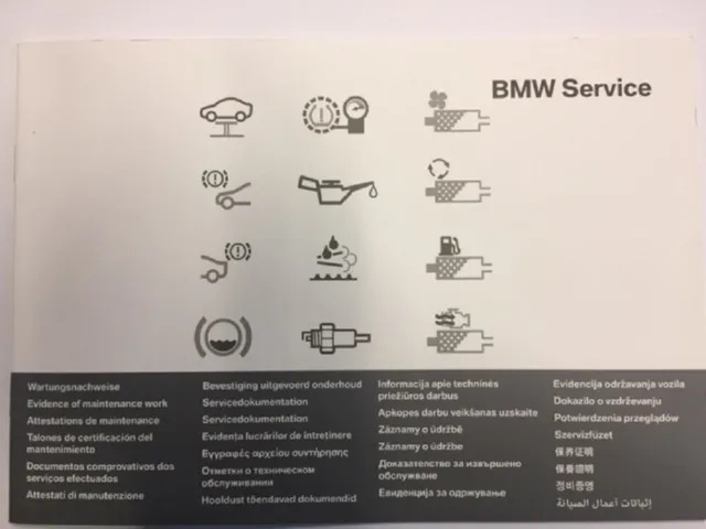 Original BMW Serviceheft 27 Sprachen alle Modelle ab Modelljahr 2012 01402901444