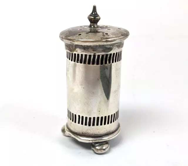 Vintage Solid Silver Pepper Pot Shaker, HM Birmingham, 1938, 1.34oz  GS10 B903