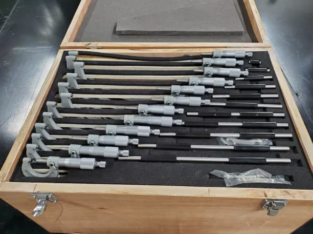 Outside Micrometer Set, 0-12in, 0.0001in accuracy, imperial