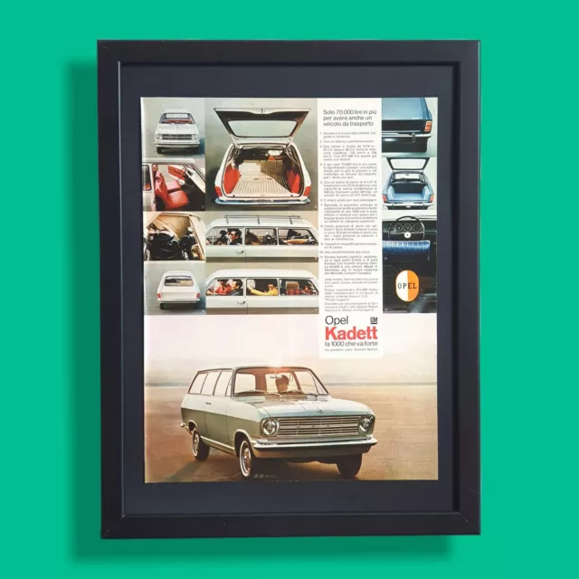 Original italienisches Vintage-Werbeplakat GM Opel Kadett Baujahr 1966