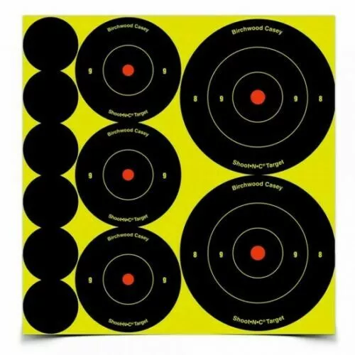 Shoot N C  REACTIVE Targets by Birchwood Casey 1" 2" 3" 6" and Mixed sizes NC