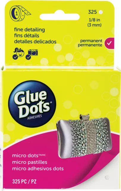 Glue Dots Double Face Permanent Micro Points, 0.3cm, Transparent, Rouleau De 325