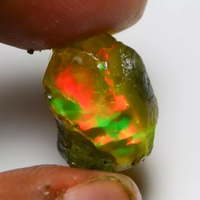 Opal Rough 12.70 Carat Natural Ethiopian Opal Raw Welo Opal Gemstone Multi Fire