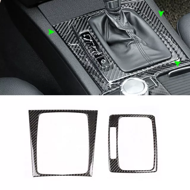 Carbon Fiber Gear Shift Knob Cover Trim For Mercedes-Benz W204