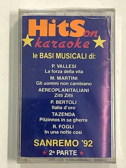 Hits On Karaoke - Le Basi Musicali Sanremo 92 - Mc  Musicassetta Nuova Sigillata