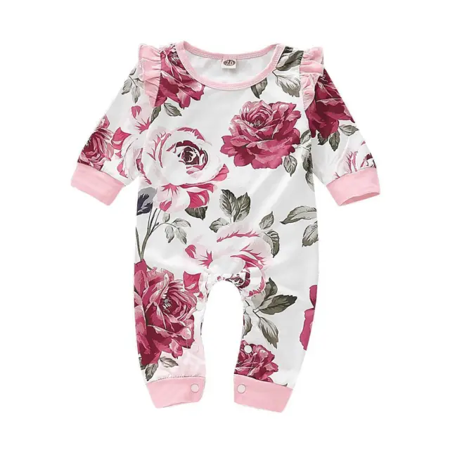 Newborn Baby Girls Outfits Clothes Floral Romper Bodysuit Jumpsuit Playsuit 7