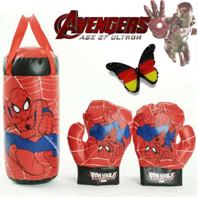 Spiderman Boxhandschuhe Boxsack Set Spielzeug Kinder Geschenk Training Boxsäcke