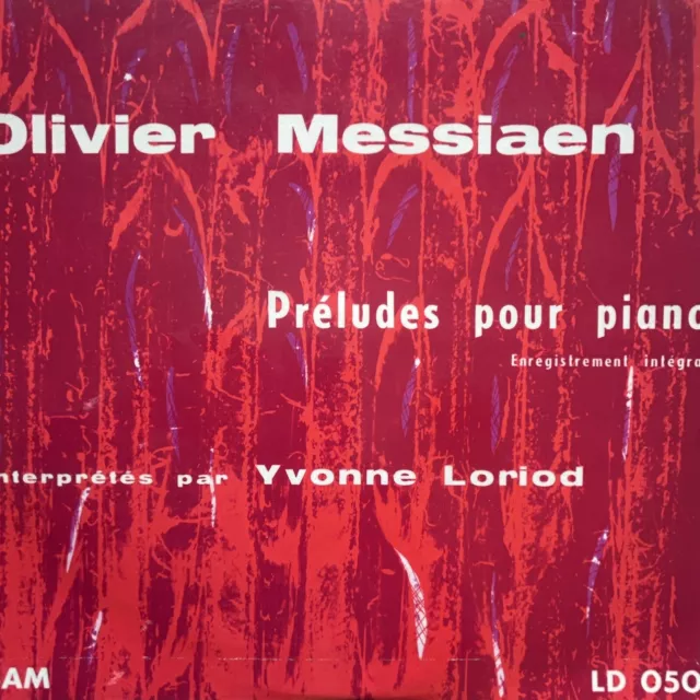 25 Cm 10"  BAM 050 Olivier Messiaen Preludes Pour Piano Yvonne Loriot