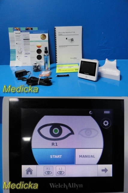 Hill Rom Welch Allyn RetinaVue 100 Imager Fundus Camera W/ Dock,Accesories~31182