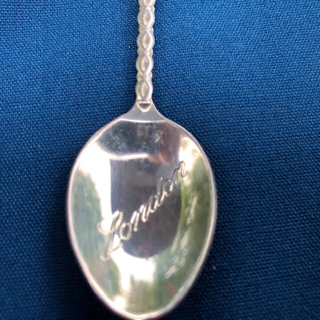 VTG Silver Plate London Miniature Collectable Spoon by Squire Gt. Britain 2