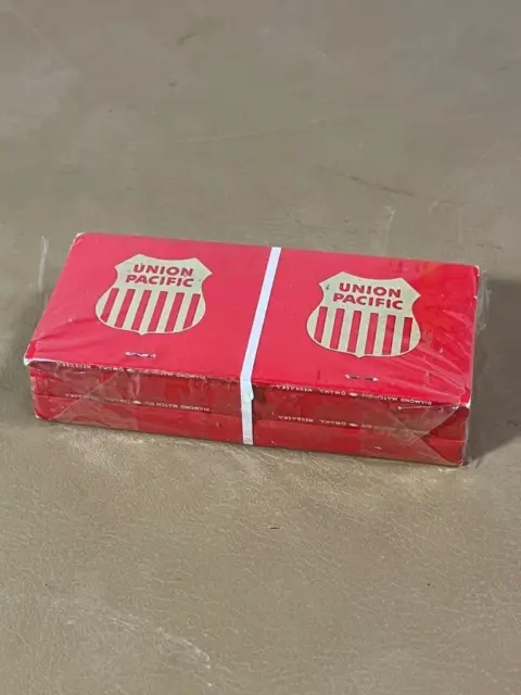 Vintage Sealed Pack (8) Union Pacific Railroad Diamond Matchbooks Matches