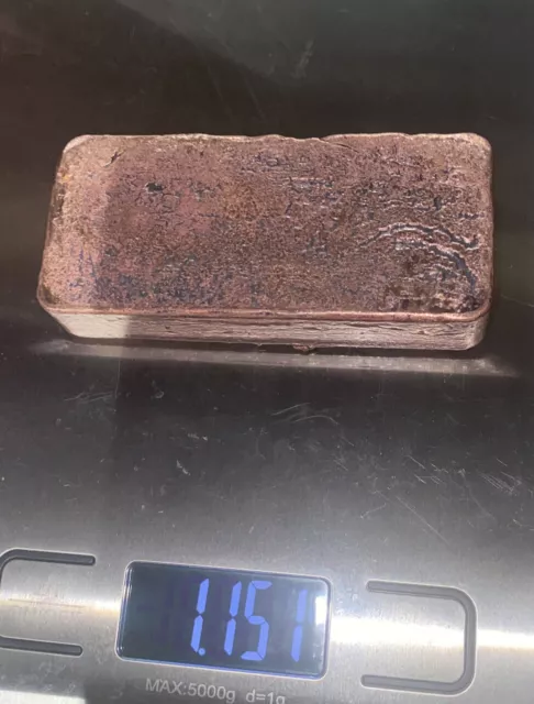 Hand Poured Copper Ingot- 1 LB