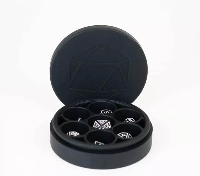 FanRoll by Metallic Dice Games Silicone Round Dice Case: Black, Role (US IMPORT) 3