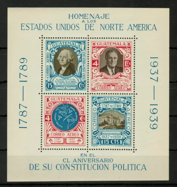 Guatemala Sc#C92 1938 Airmail - The 150th Anniversary of U.S. Constitution #5422