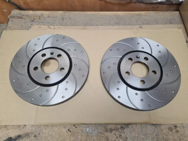 For Vw Golf Mk3 Passat Vento Front 288Mm Dimpled Grooved Brake Discs