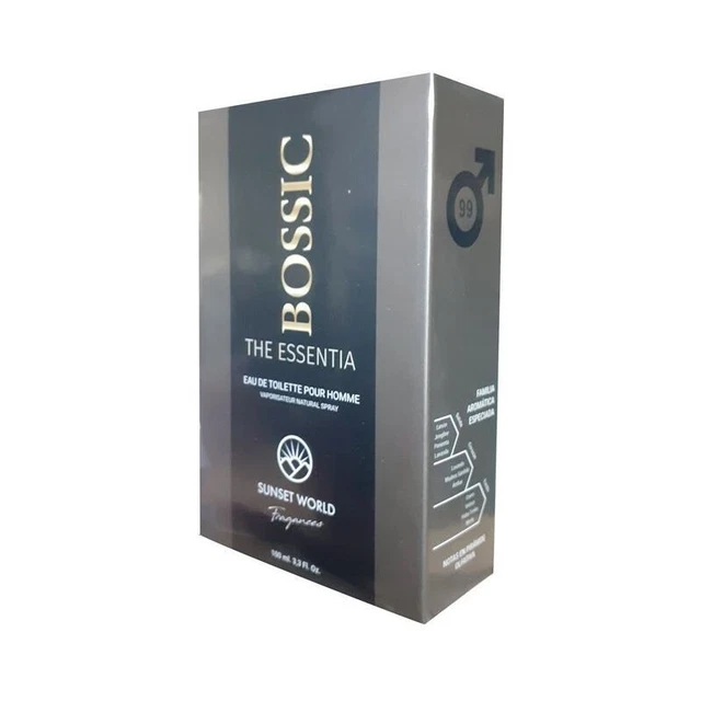 Parfum Bossic The Essentia Pour Homme - Eau De Toilette 100 Ml Sunset World Fragances, Fraîcheur Durable