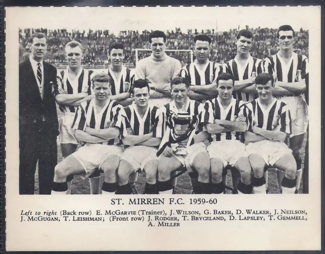 Fleetway-Football Teams 1959/60- St Mirren Fc
