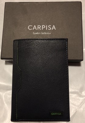 PORTADOCUMENTI CARPISA NUOVO BLU VERA PELLE 7 scomparti SCHEDE CARTE DI  CREDITO EUR 14,90 - PicClick IT