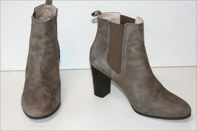 MINELLI  Bottines Boots Daim Marron Taupe Doublées Cuir T 40 TBE