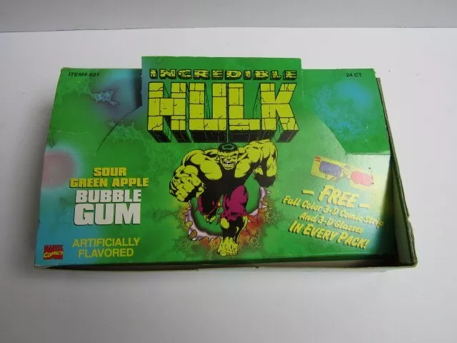 Fleer Bubble Gum - Marvel Comics Incrediible HULK Empty Display Box (p1)