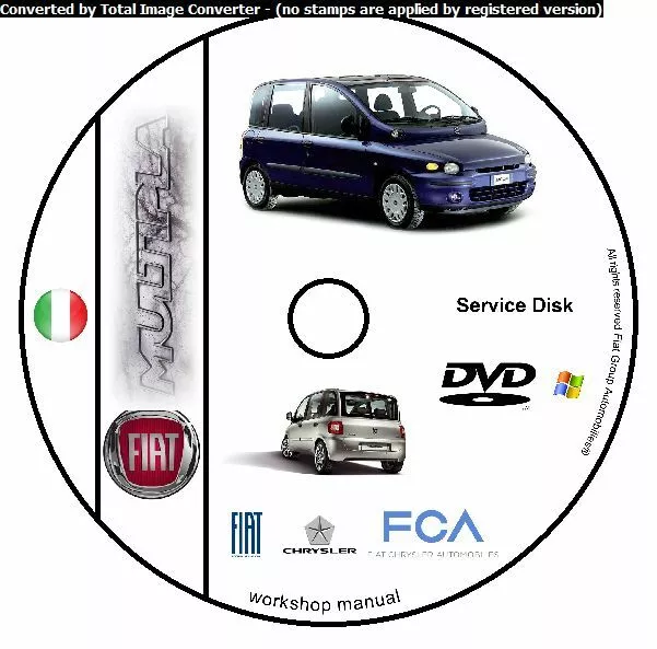 Fiat Multipla Manuale Officina Workshop Manual Service Cd Dvd Software Dte