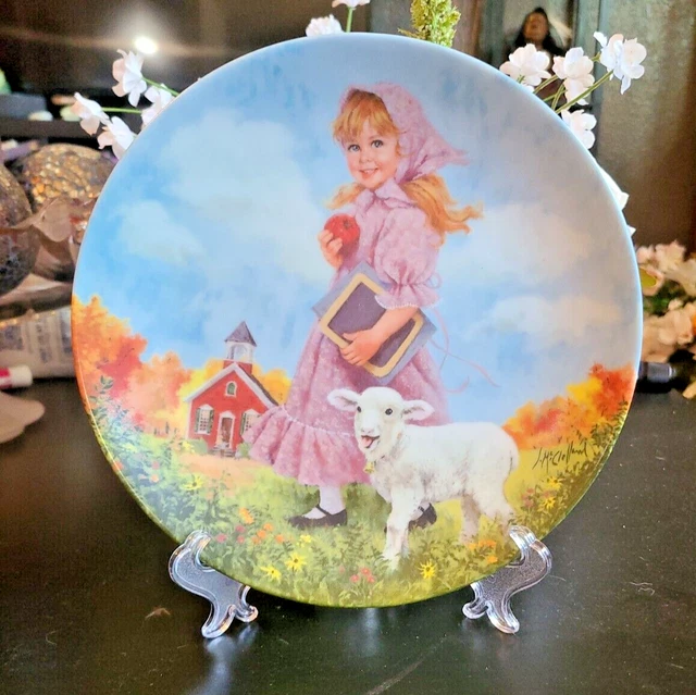 Mary Had a Little Lamb Collector Plate John McClelland Mother Goose 1985