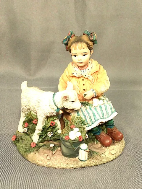 The Leonardo Collection Figurine  "On the farm" by Christine Haworth 4"-10cm