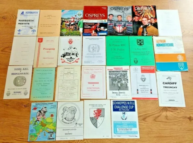 Welsh Club Rugby Union Programmes 'N - Z' 1950 - 2013