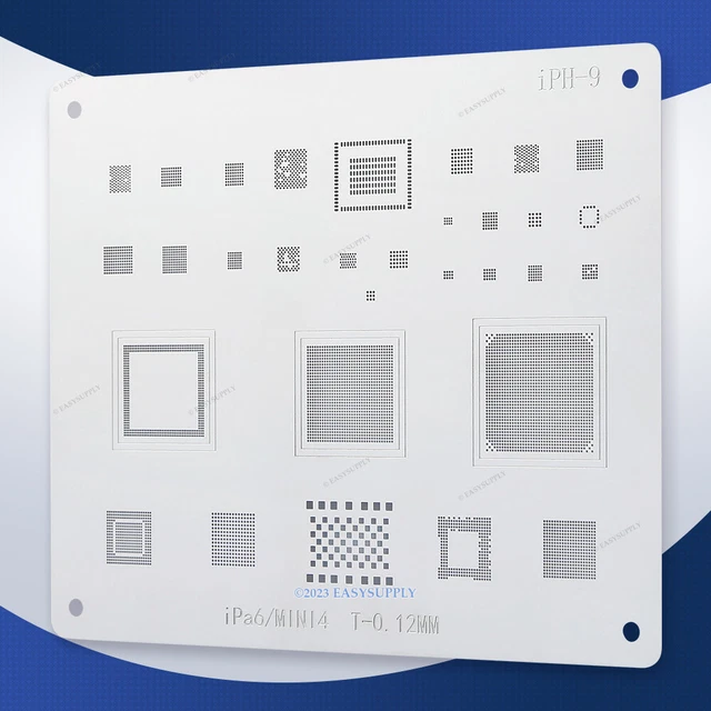 0.12mm Thickness BGA Reballing Stencil for iPad 6 Mini 4 Repair