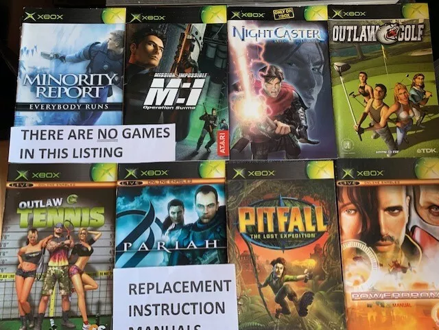 Original X BOX - Instruction Manual Replacements - NO GAME- Free UK Postage