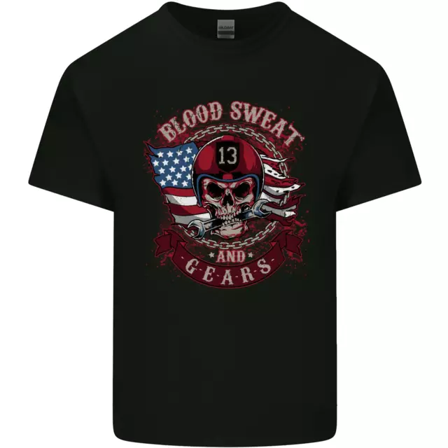 Sweat and Gears Motorcycle Motorbike Biker Mens Cotton T-Shirt Tee Top