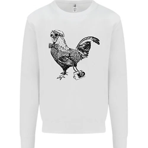 Rooster Camera Photography Photographer Kids Sweatshirt Jumper