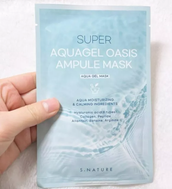 [10pcs] S.NATURE Super Aqua Gel Oasis Ampoule Mask Sheet 2