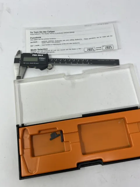 FOWLER & NSK MAX-CAL Eletronic Digital CALIPER with Case NOT WORKING 4 parts