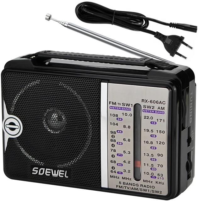 Radio Bluetooth AM FM de onda corta con alerta meteorológica NOAA