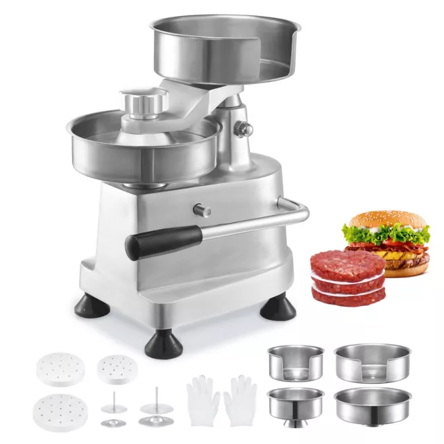 VEVOR 4"/5"/6" Commercial Burger Patty Maker Hamburger Press Forming Machine