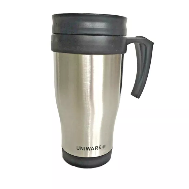 14Oz Stainless Steel Travel Coffee Tea Mug Silver