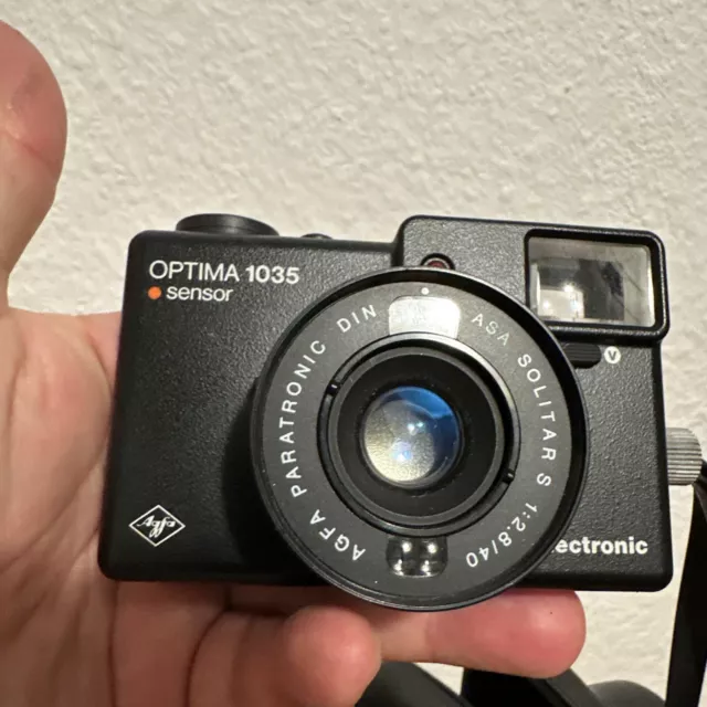 AGFA Optima 1035 Sensor, Solitar S 2,8/40,Electronic, mit Leder-Hülle, Top Zust.