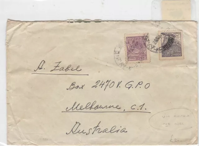 Brazil 1943  stamp cover Ref 9017