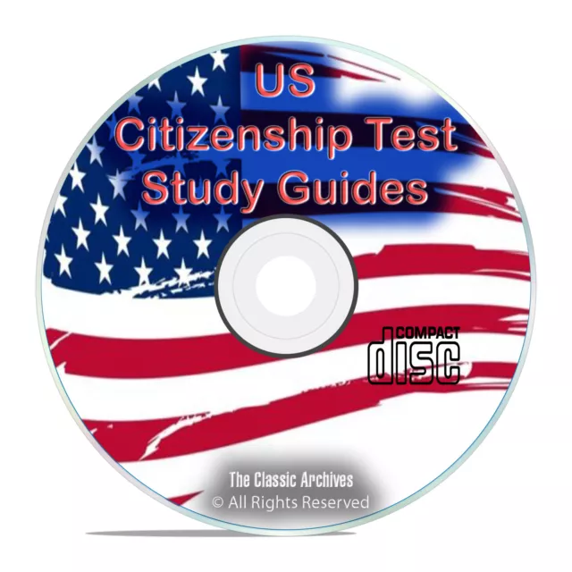 US Citizenship, Civics Test, Study Guides, English Questions/Answers CD G80