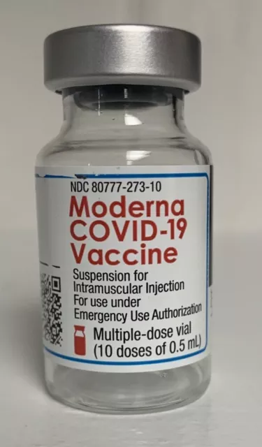 Moderna Empty Vial Covid 19 Pandemic-~Medical Collectible Only~