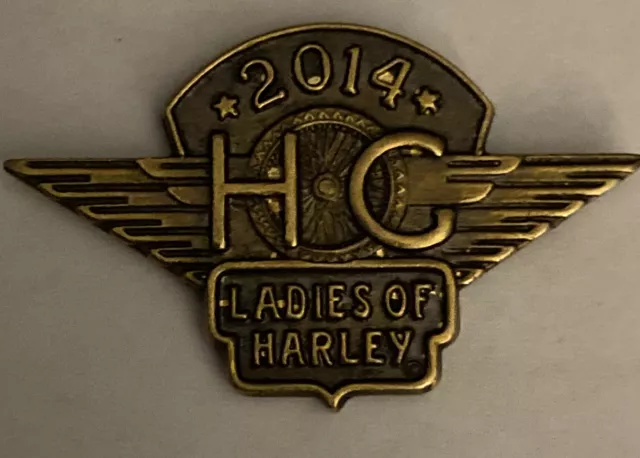 2014 Ladies Of Harley Davidson HOG Pin Vest Jacket Hat Lapel Motorcycle