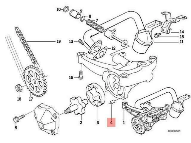 Oem Bmw E34 E36 E38 E39 E46 E53 E60 Z3 Engine Block Dowel 11411722839 Genuine