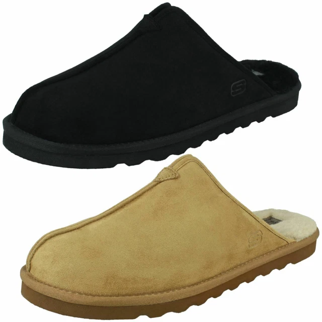 MENS SKECHERS MEMORY Foam Palco 66094 Vegan Open Back Slippers 38.98 PicClick UK