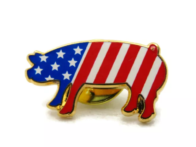 American Flag Pin Pin Gold Tone