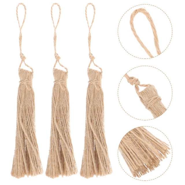 5 Pcs Jute Femme Matériel De Fabrication Artisanale Glands Marque-pages Soyeux