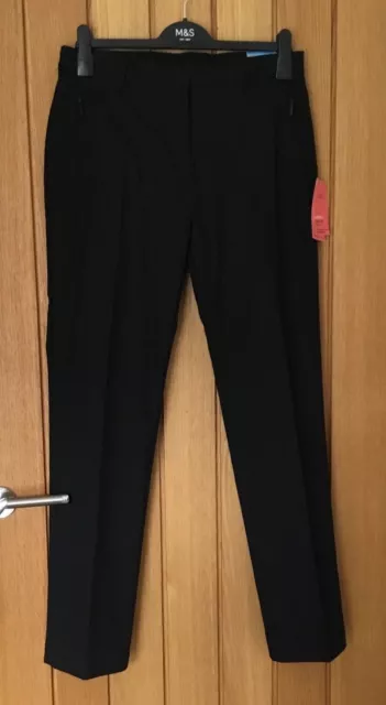 Marks & Spencer Girls Black School Trousers  Age 15 - 16  Long   New With Tags