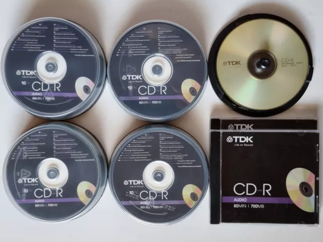 46 Stück TDK CD-R Audio 80 Min Rohlinge